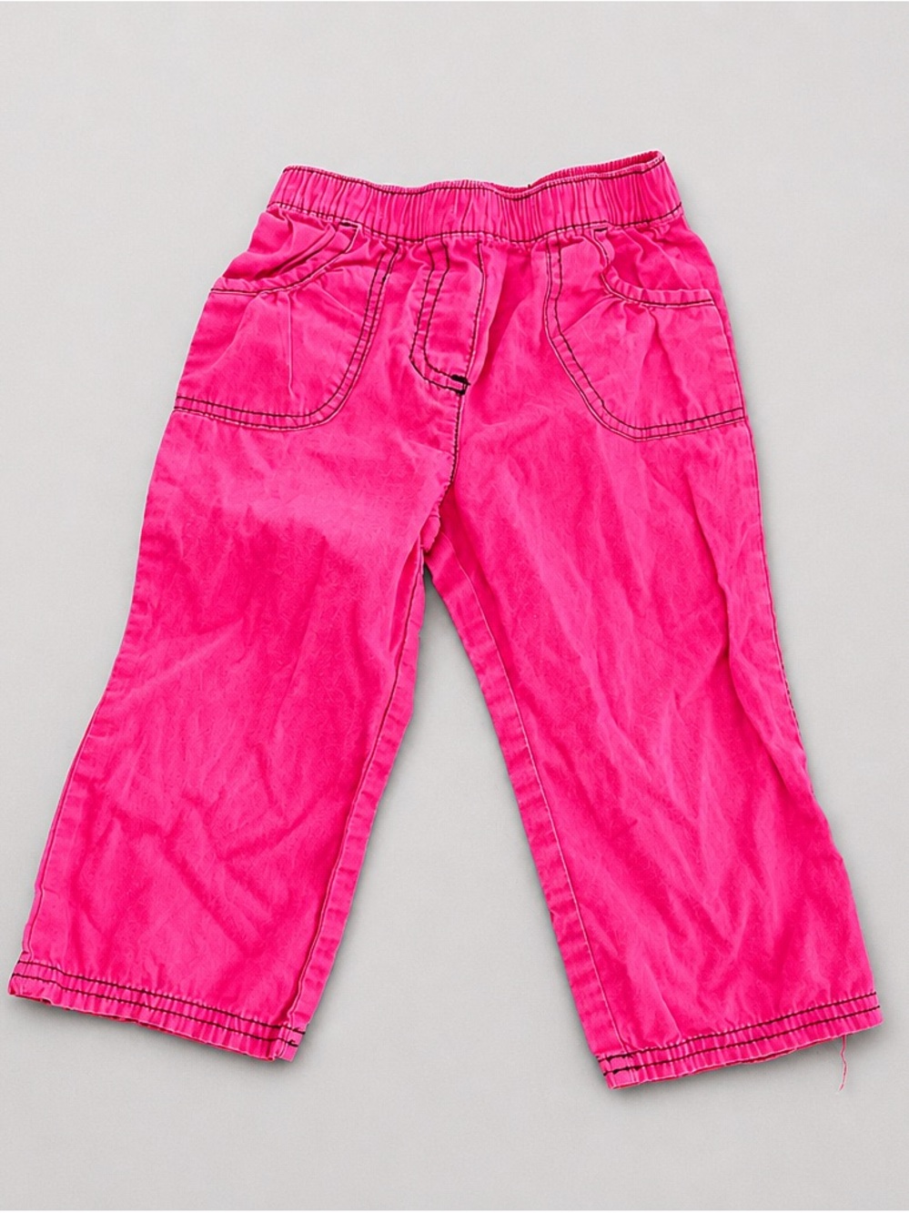 Cherokee Bright Pink Kids Elastic Waist Pants